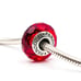 Rare Retired Pandora Murano Glass Sterling Silver Red Charm Bead for Bracelet
