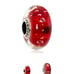 Rare Retired Pandora Murano Glass Sterling Silver Red Charm Bead for Bracelet