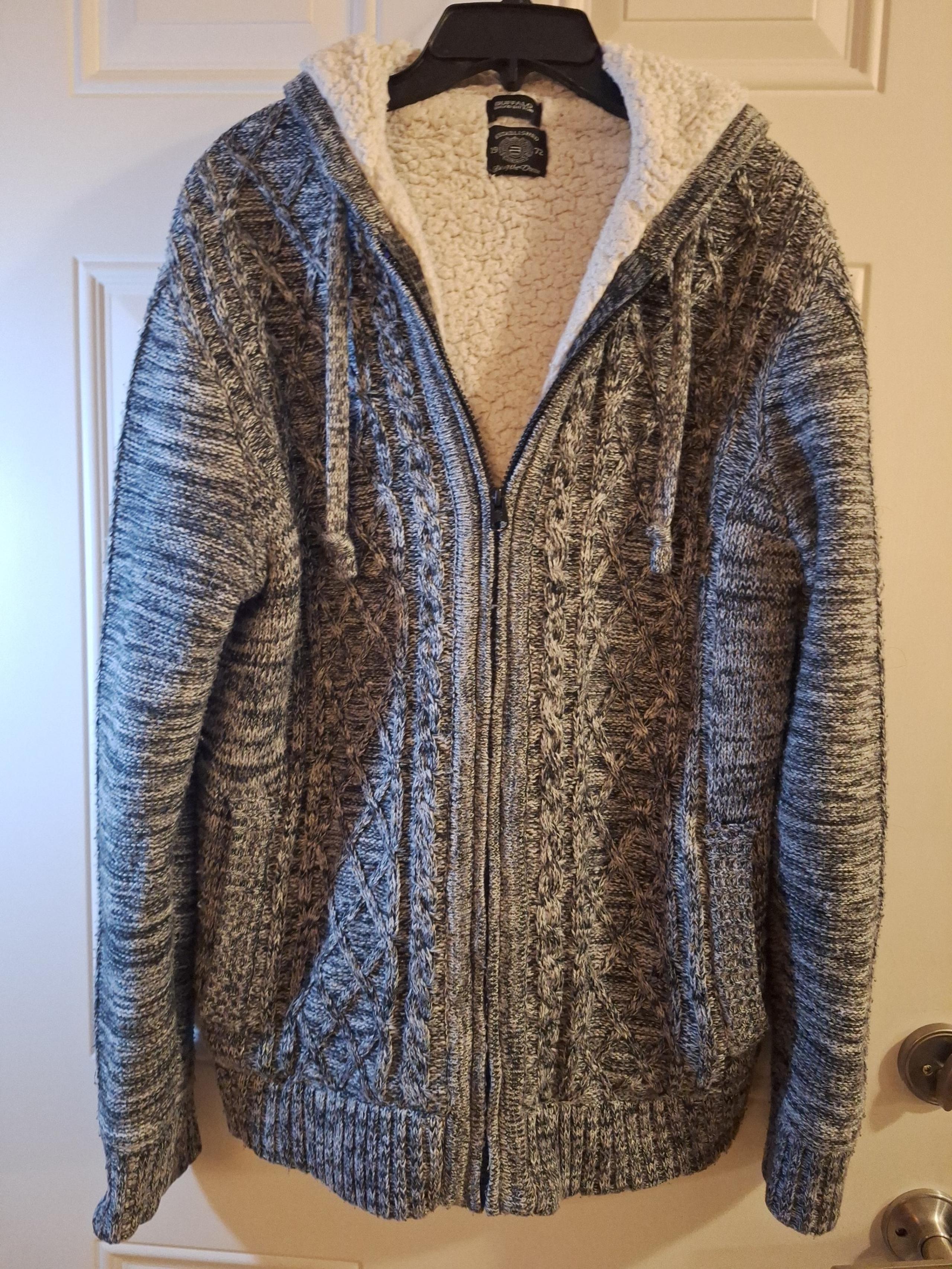 Women's "Buffalo David Bitton" Heavy Sweater Hoodie Jacket Size- Medium
