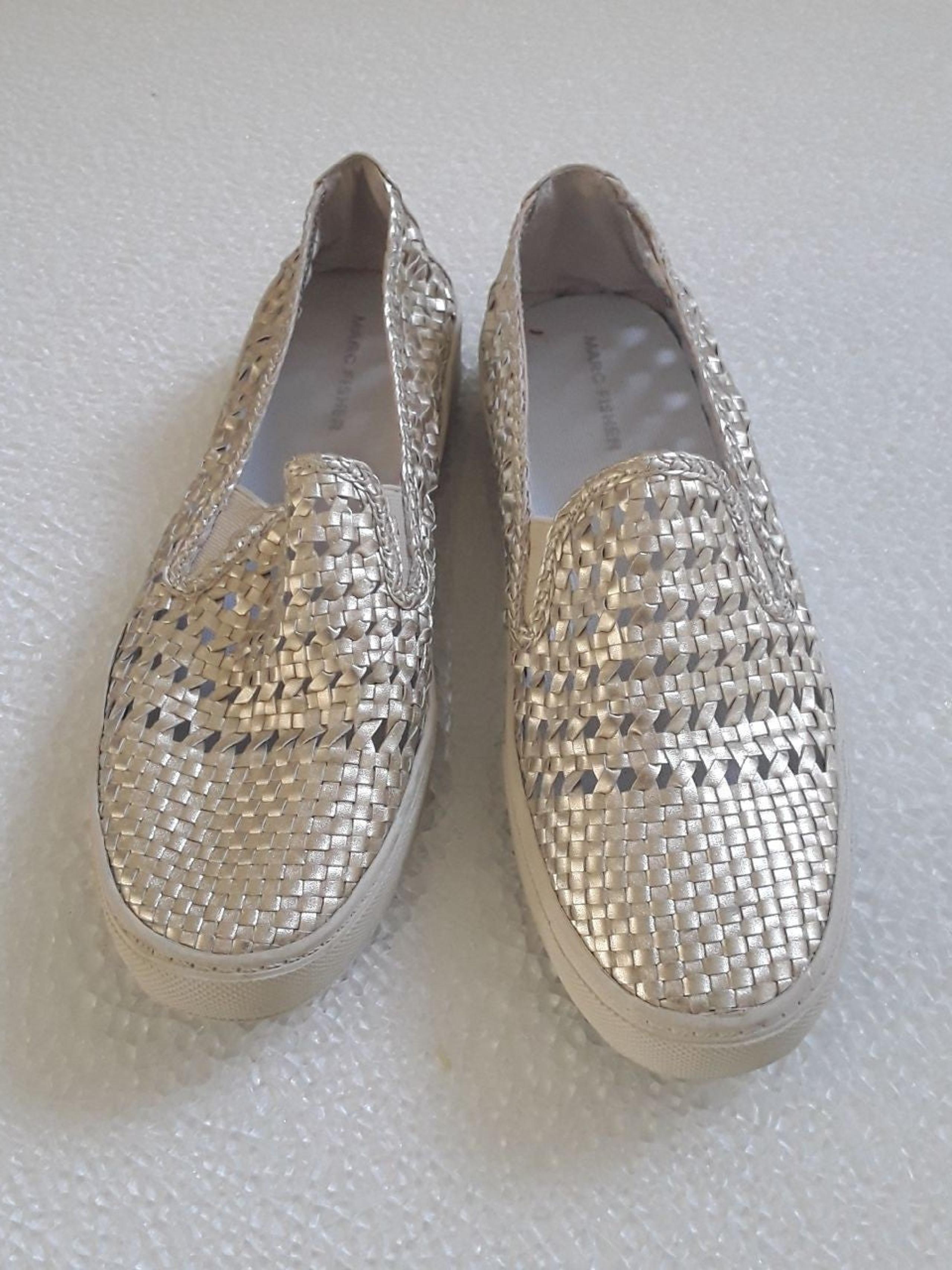 marc fisher Gold Loafers