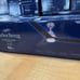 NEW 52 BRUSHED NICKEL CEILING FAN WITH REMOTE, BLACK BLADES, COLOR CHANGING LED