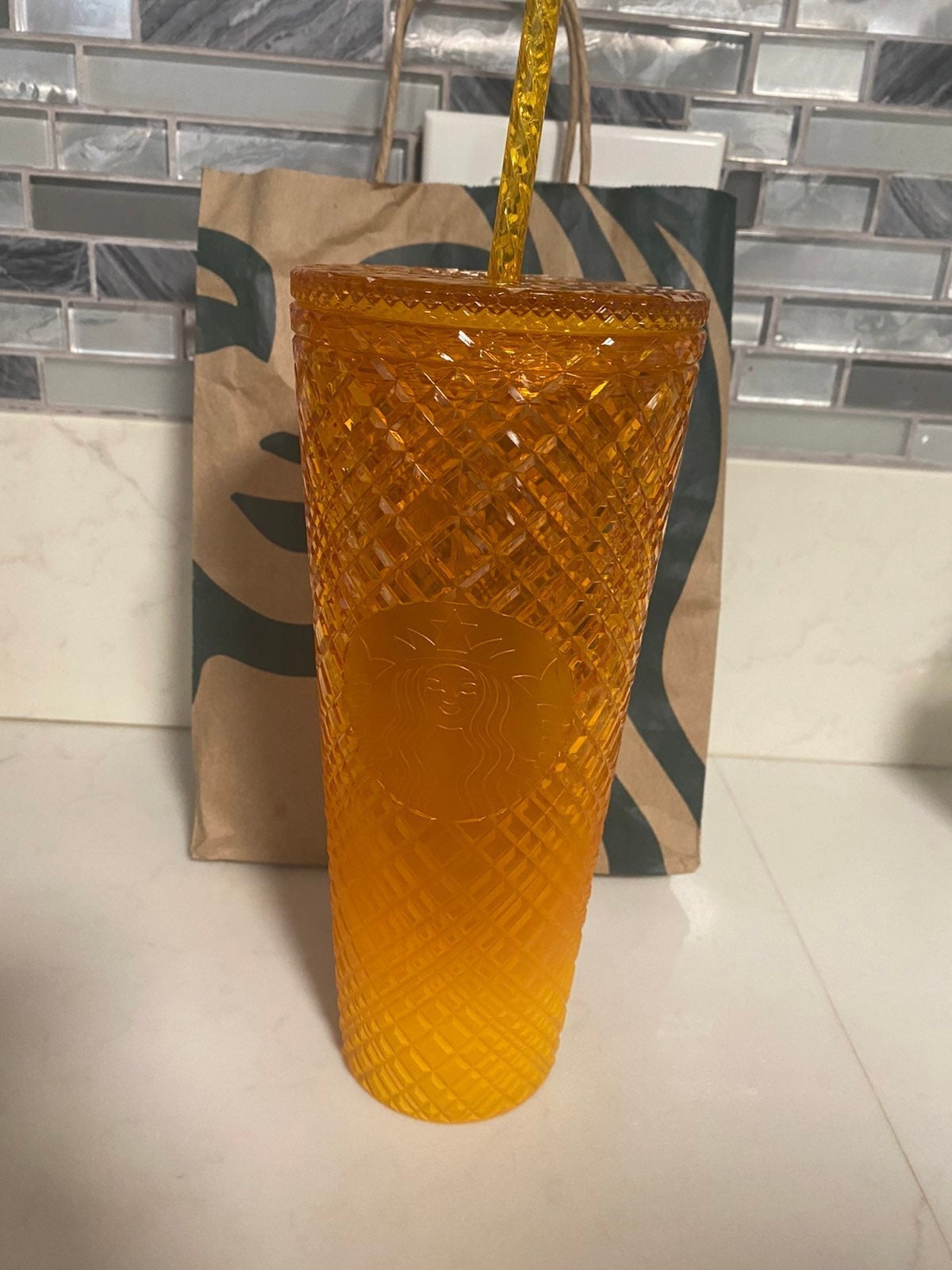 Starbucks Tumbler - Mango - Jeweled - Spring 2022 - Venti 24oz