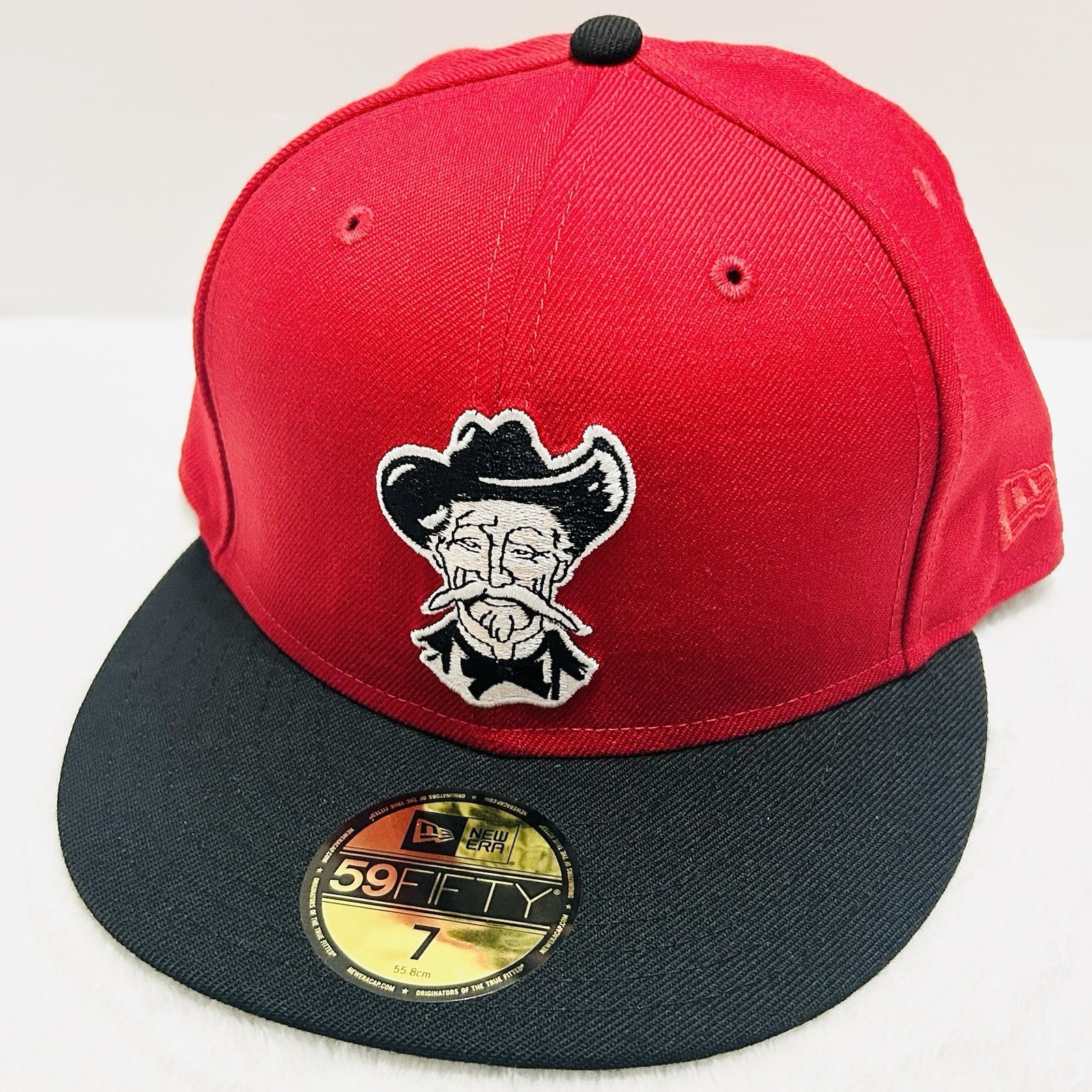 New Era Louisville Colonels Team Logo MiLB 59FIFTY Fitted Hat Sz 7 Red Baseball
