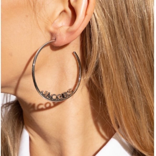 Marc Jacobs Brass Earrings with Logo