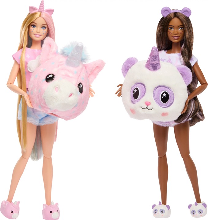 Barbie Cutie Reveal Slumber Party Gift Set with 2 Dolls & 2 Pets DG3
