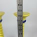 Two Andrea by Sadek Candle Stick Holder Pair Vintage Yellow Swirl Spiral
