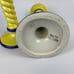 Two Andrea by Sadek Candle Stick Holder Pair Vintage Yellow Swirl Spiral