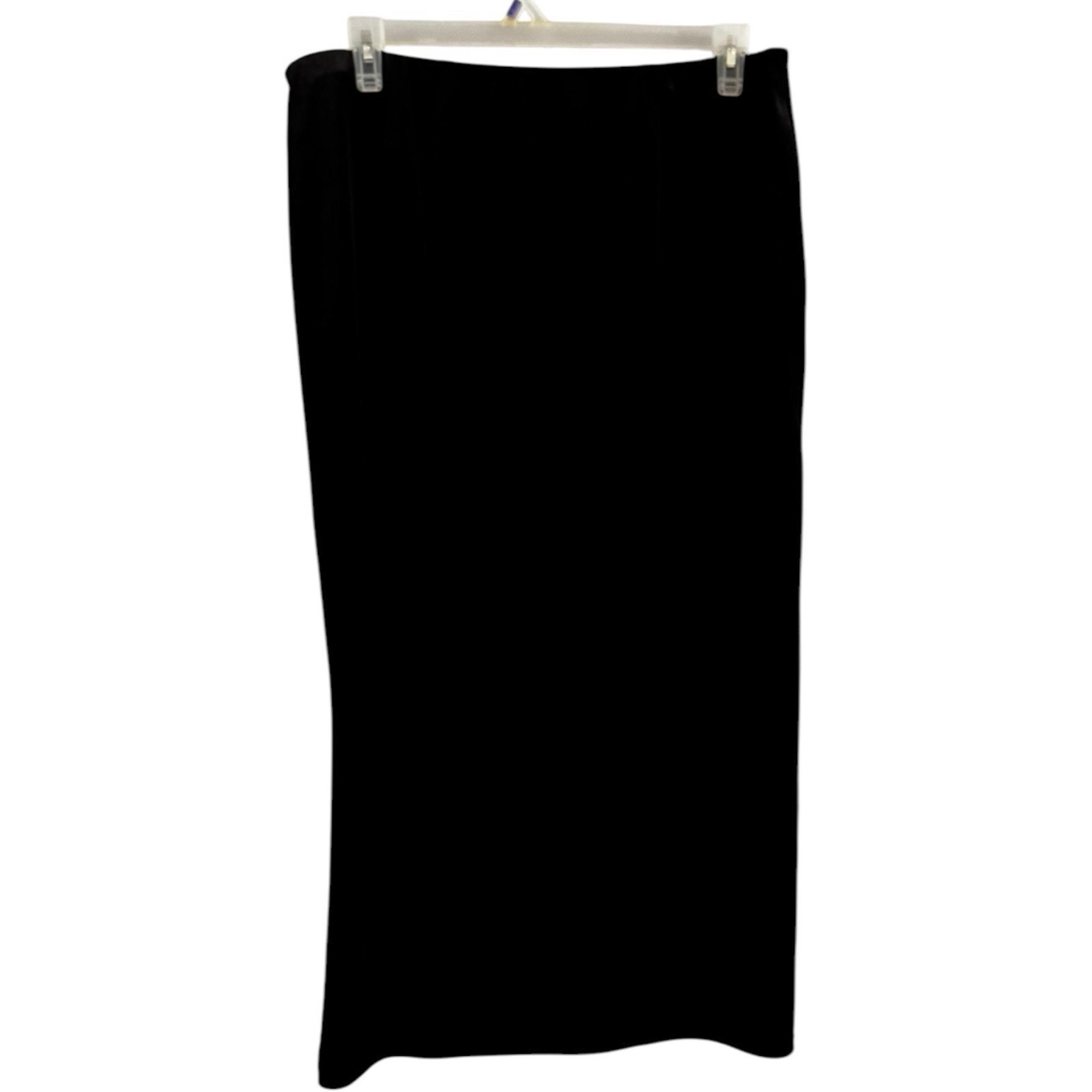 Dressbarn Black Velvet Pull On Maxi Skirt Size XL Whimsygoth Retro Holiday Y2K
