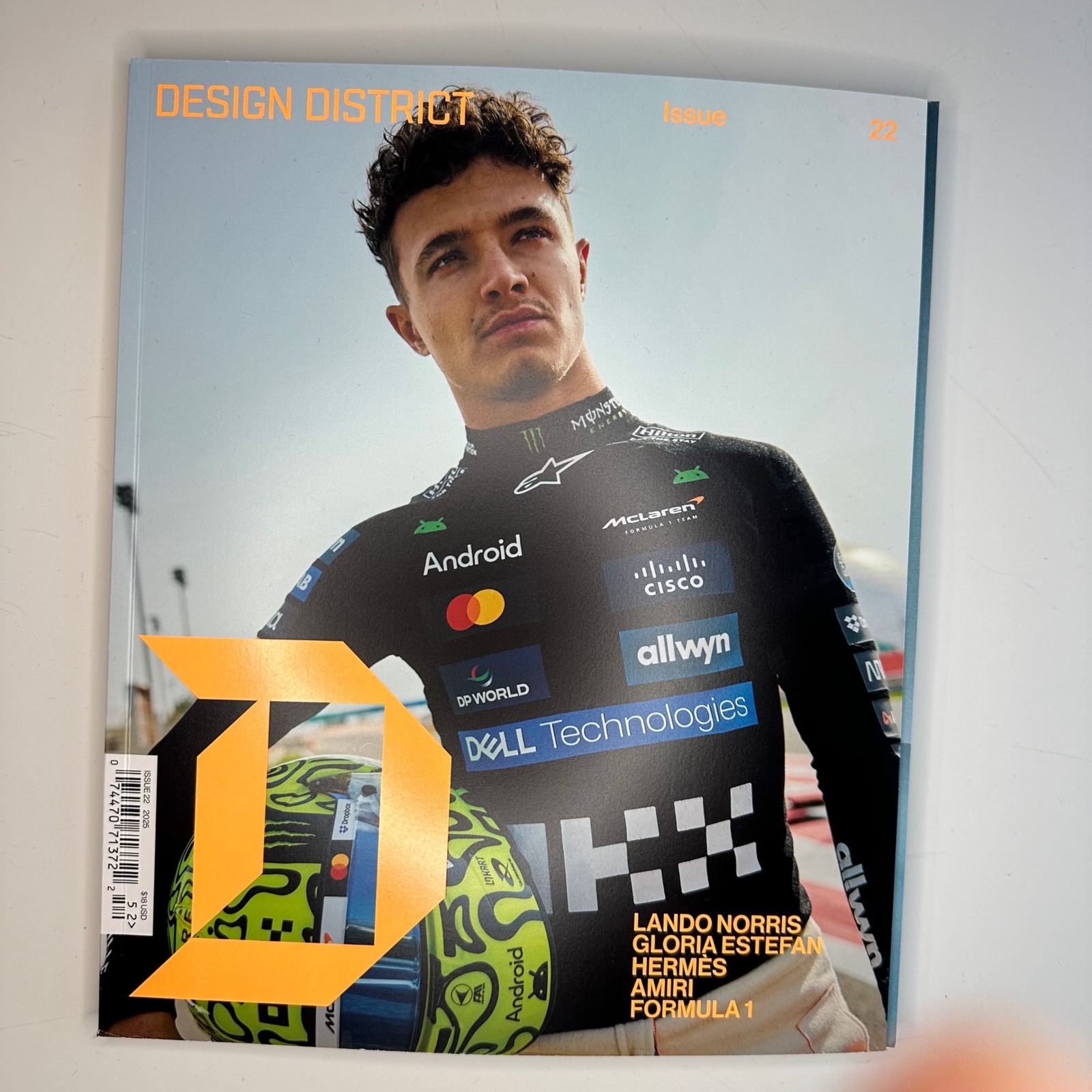 Design District Table Magazine 22 Lando Norris Formula 1 Racing Limited Edition