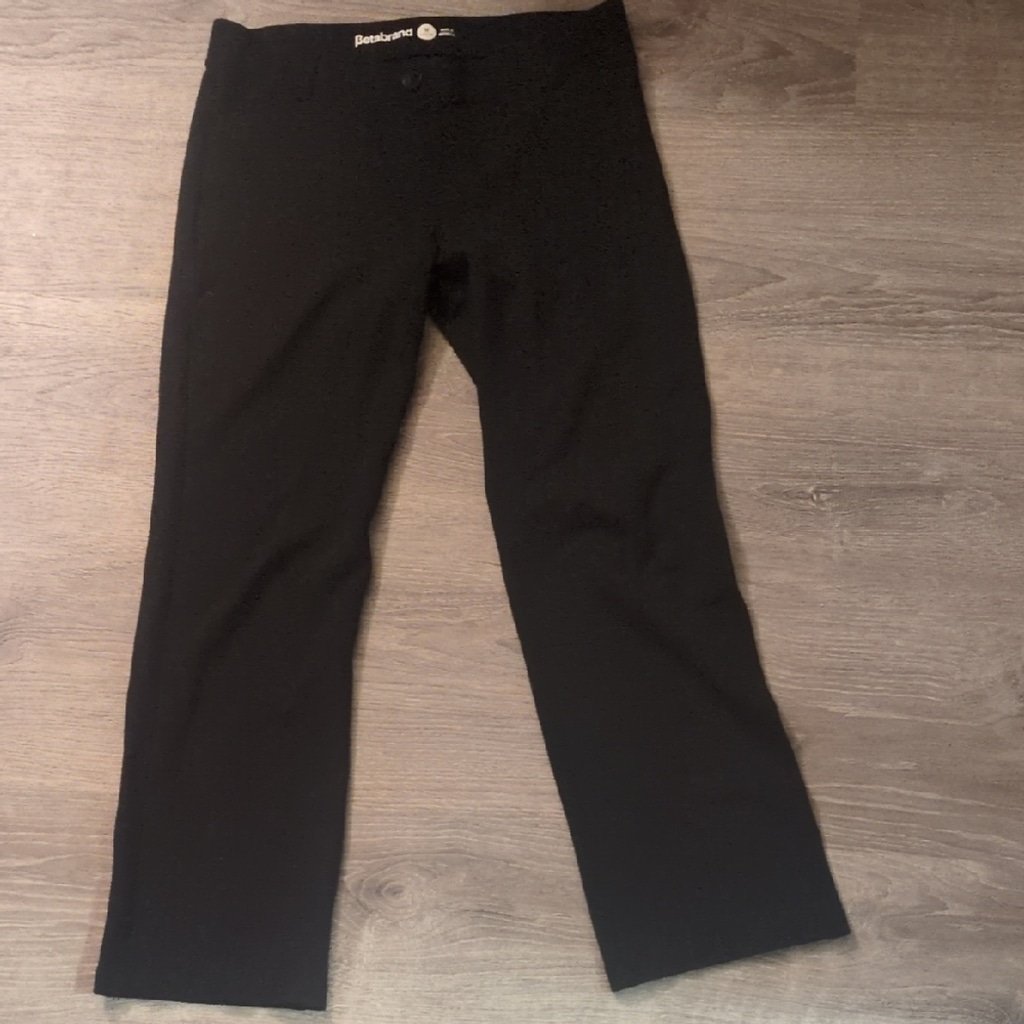 Betabrand Black Pull On Pants Size Medium Petite