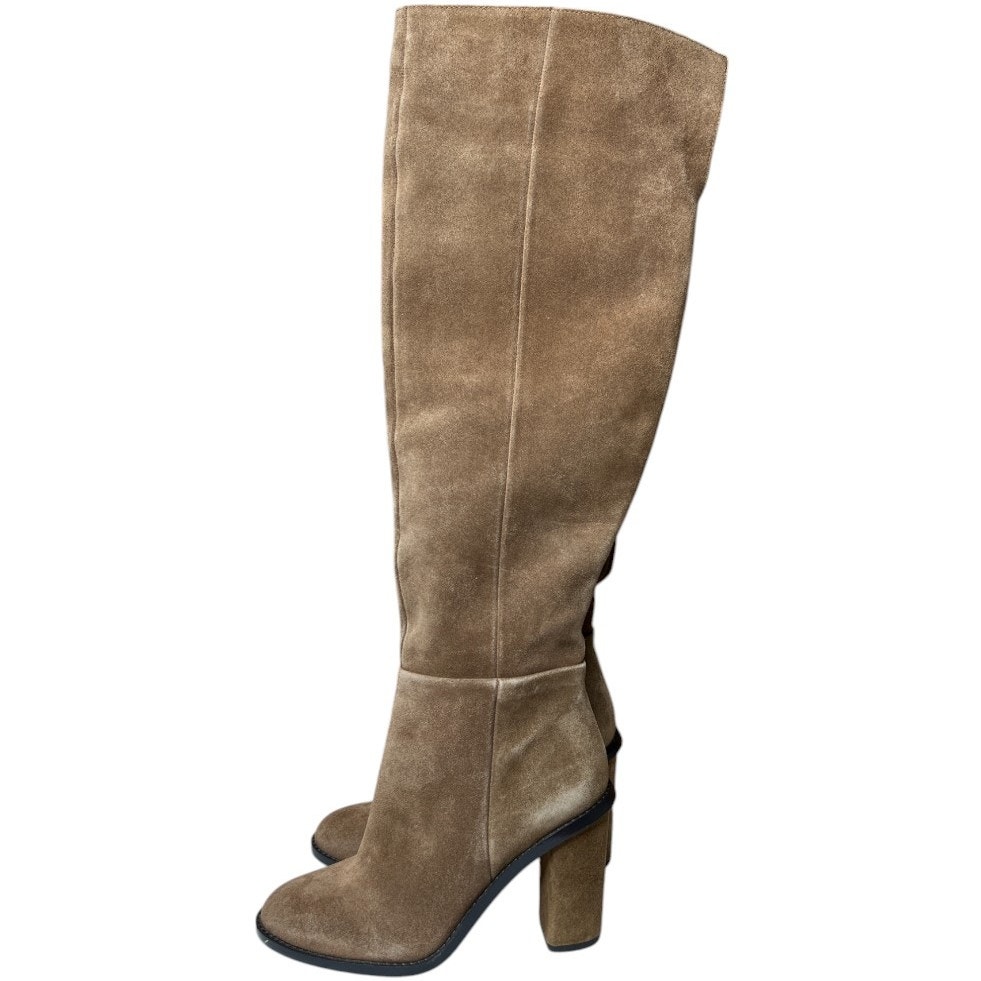 Gianni Bini Chase Oiled Suede Square Toe Tall Boots Size 8