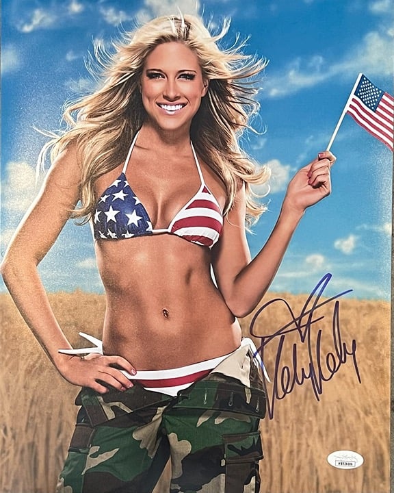 Barbara Blank(Kelly Kelly) Signed 11x14 WWE Photo JSA