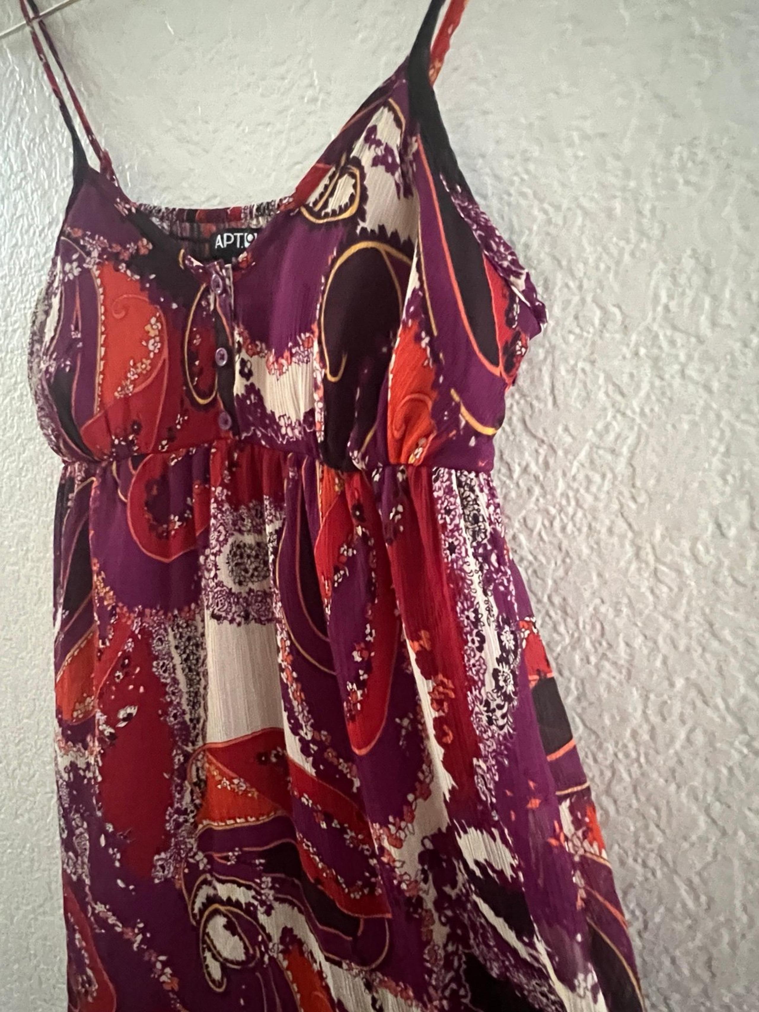 Women’s Printed Maxi Dress, Apt 9, Pink, Spaghetti Strap, Size S