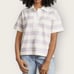 Everlane Retro Jersey Striped Polo Shirt | Small | White Purple Boxy Oversized
