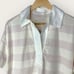 Everlane Retro Jersey Striped Polo Shirt | Small | White Purple Boxy Oversized