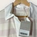 Everlane Retro Jersey Striped Polo Shirt | Small | White Purple Boxy Oversized