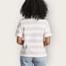 Everlane Retro Jersey Striped Polo Shirt | Small | White Purple Boxy Oversized