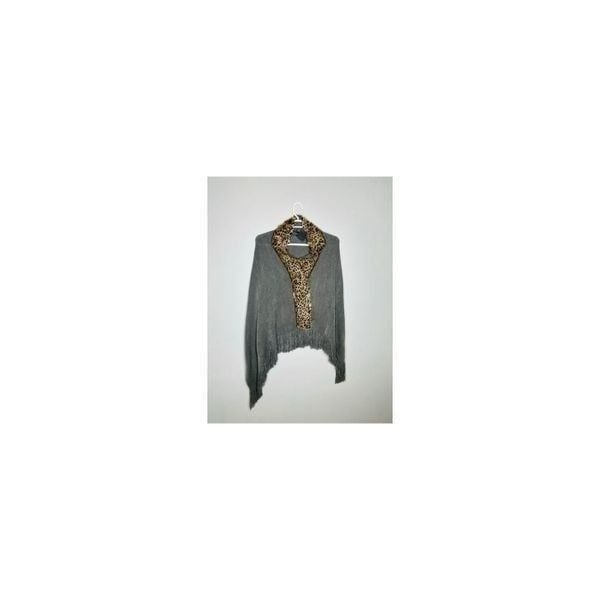 NWT Venice Blue Grey Cashmere Ruana