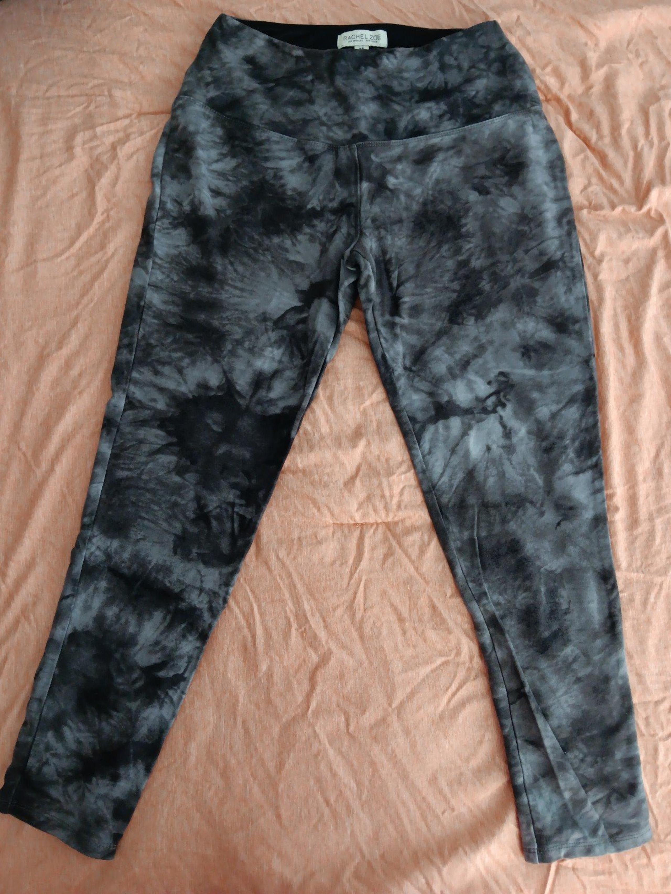 Rachel Zoe leggings camo yoga gym Activewear Gray black M