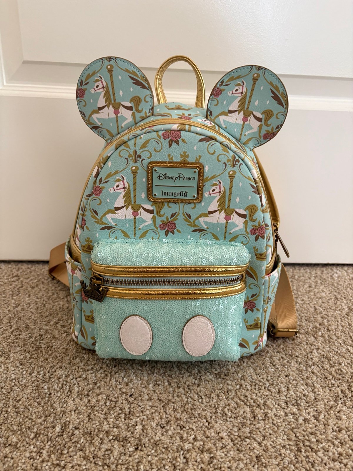 Disney Prince Charming carousel loungefly bag