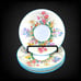 Wedgwood Prairie Flowers Saucers Only SET of 4 Colorful Hand Painted Porcelain