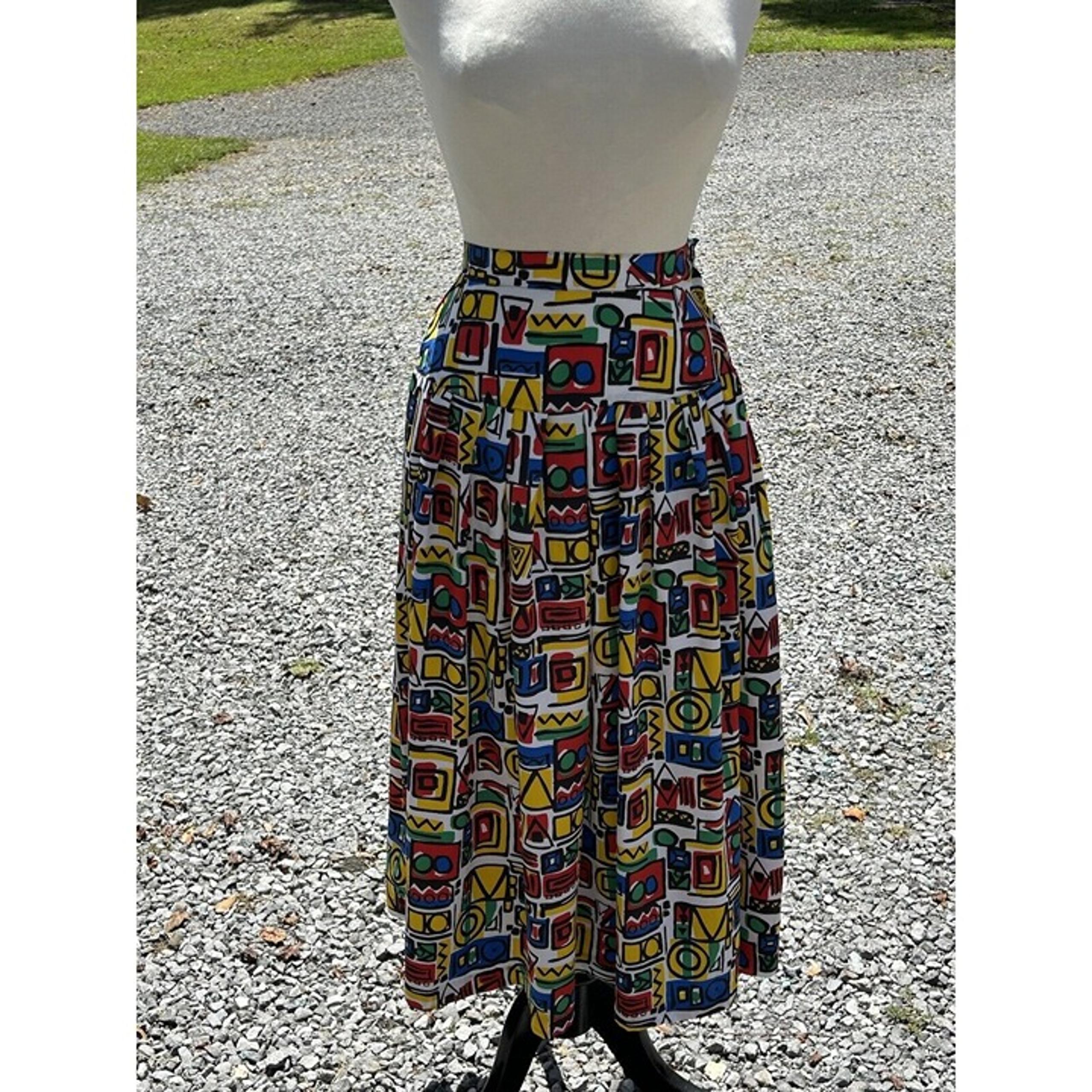 diane von furstenberg Skirt Primary Color Abstract Print Sz 8