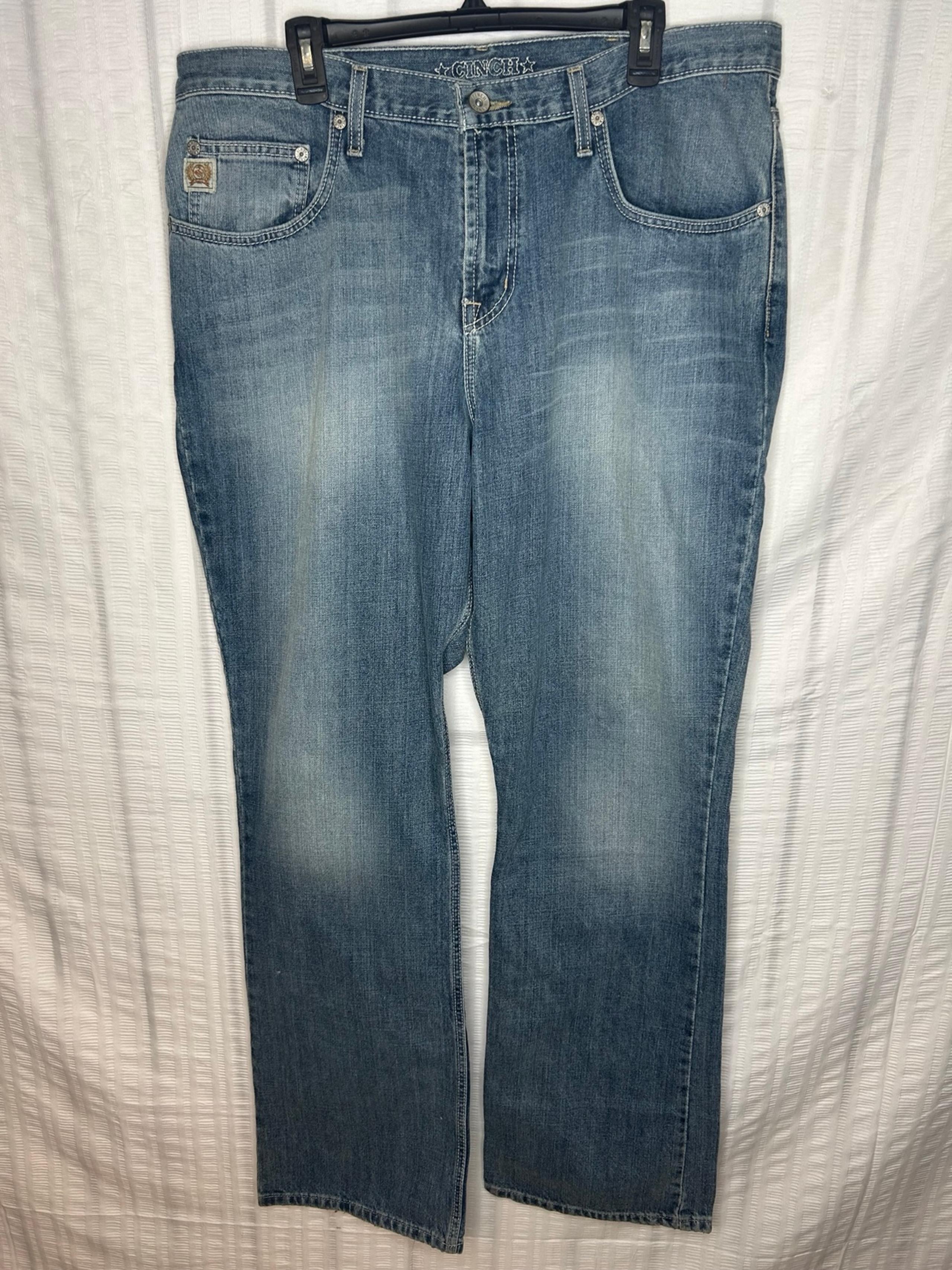 NWT Cinch Men's Size 40x36 Med Wash Straight Leg Blue Western Cowboy Jeans 664