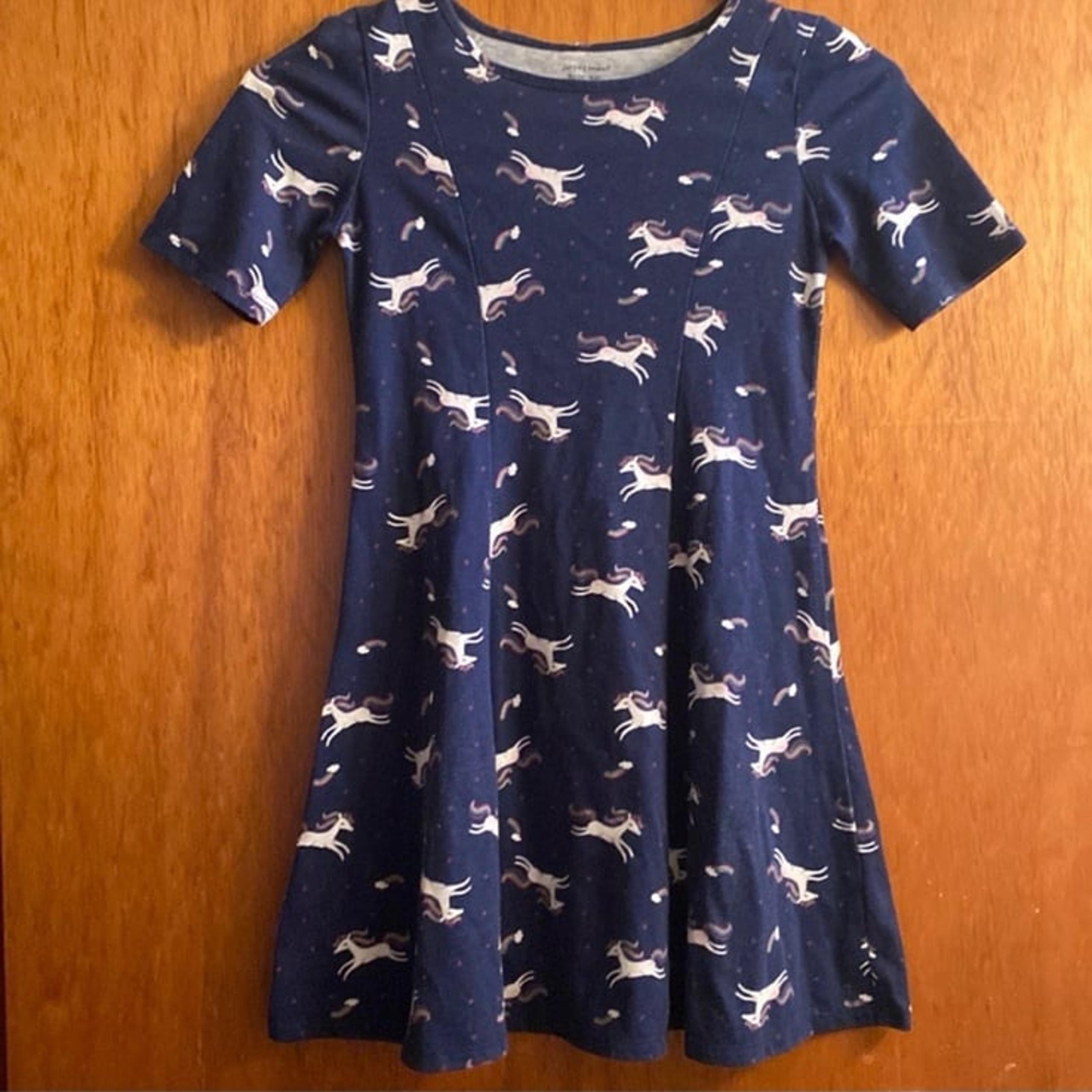 Jumping Beans Girl's Unicorn & Rainbows Print Blue Dress
