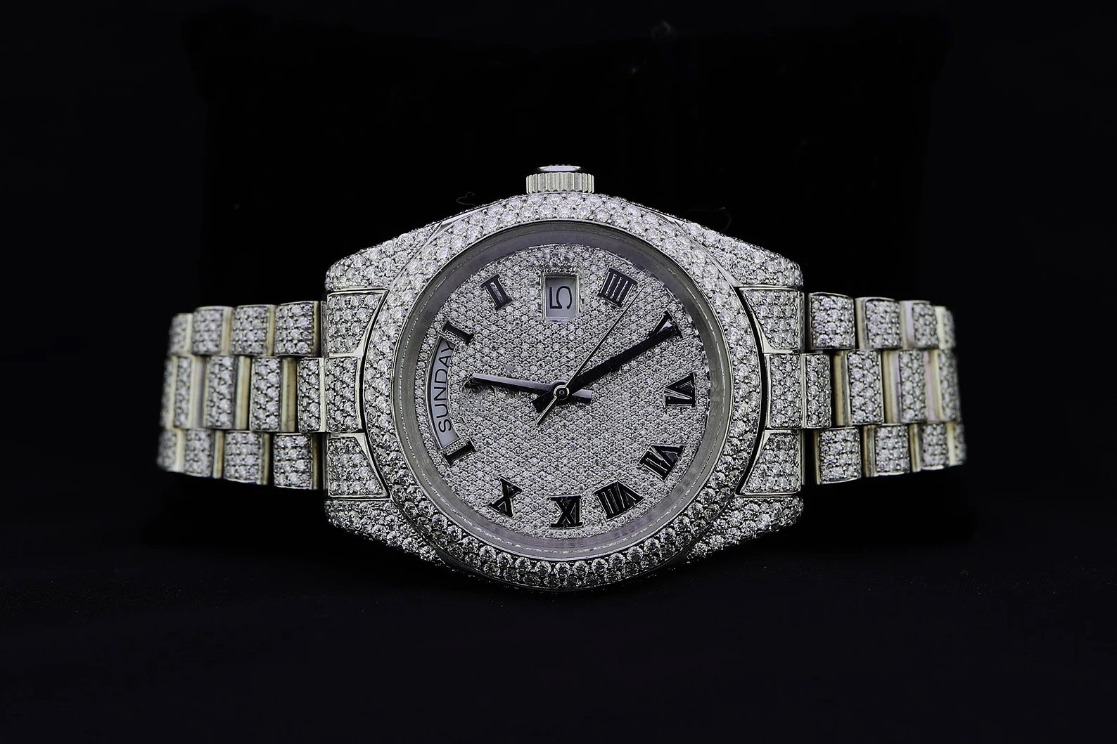 Buss Down Moissanite Diamond Watch iced out watches Fully Automatic Hip Hop