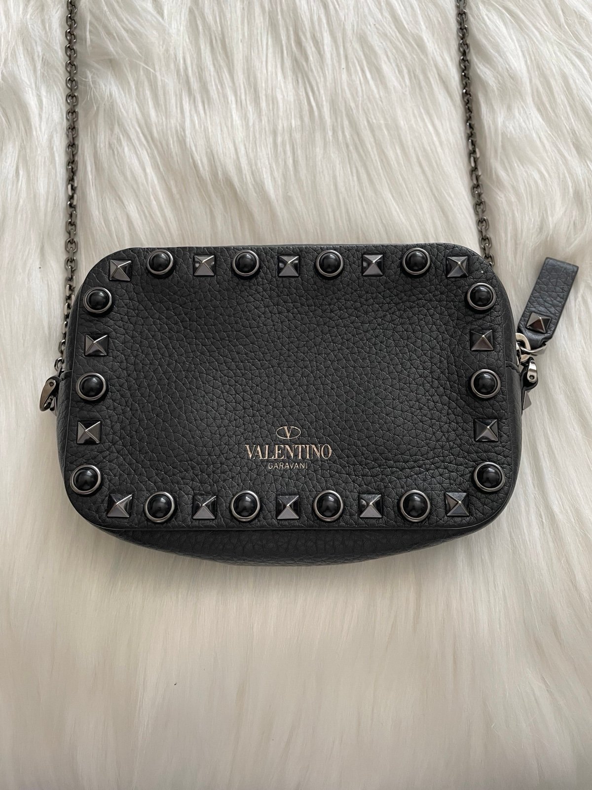 Valentino Garavani Rolling Rockstud Chain Camera Crossbody