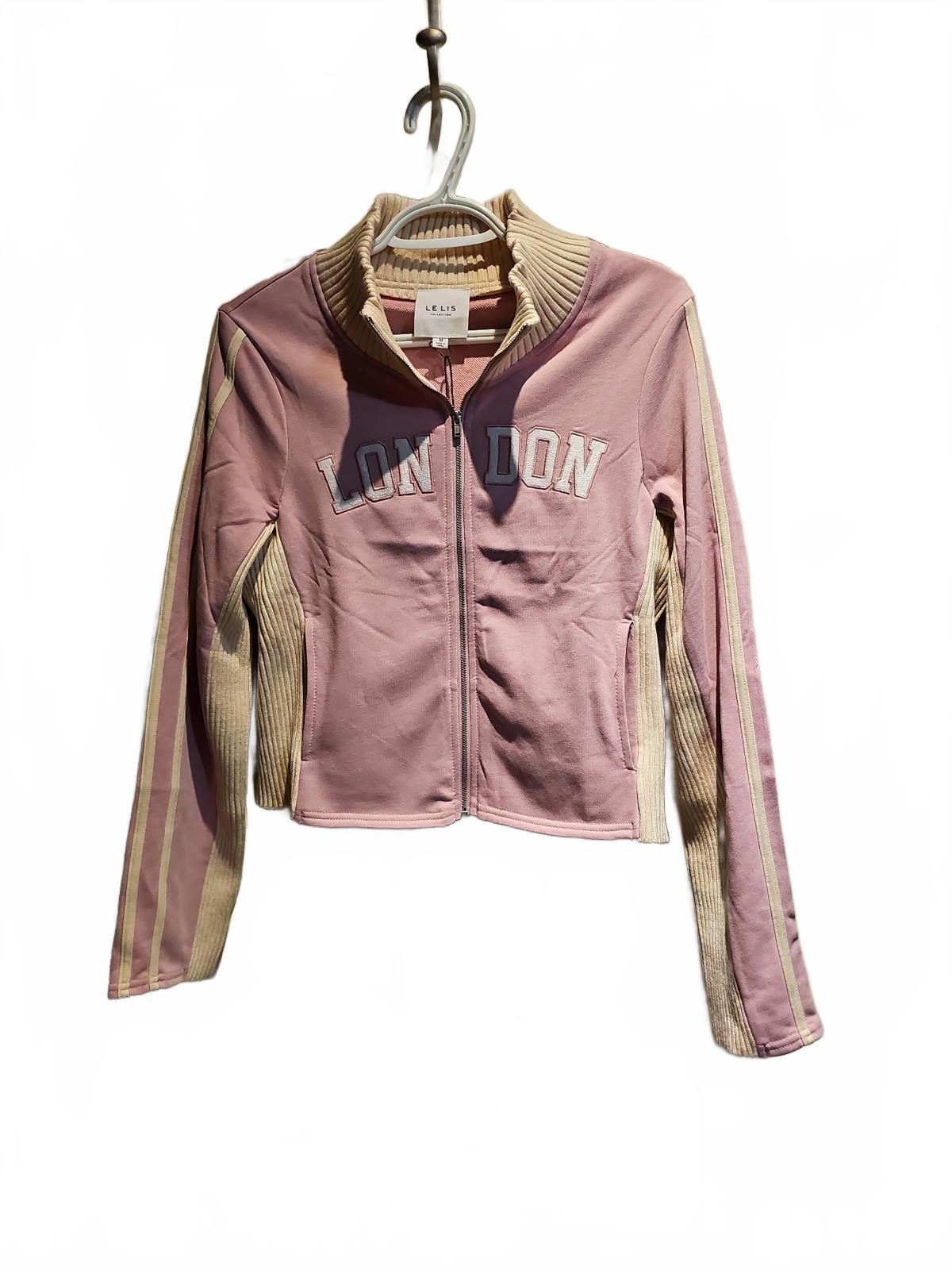 Le Lis Long Sleeve Mock Neck LONDON Embroidered Jacket size M