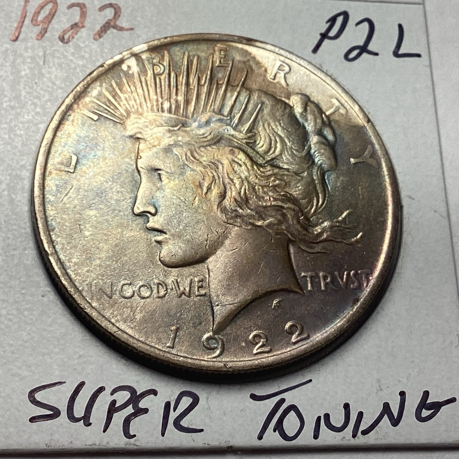 1922- Peace Silver Dollar in BU Condition with beautiful toning