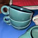 Russel Wright China by Iroquois 4 Cups/3 Creamers