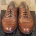 Men's Bally Delio Ornate Cognac Brown Oxford Dress Shoe Size 8.5