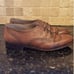Men's Bally Delio Ornate Cognac Brown Oxford Dress Shoe Size 8.5