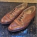 Men's Bally Delio Ornate Cognac Brown Oxford Dress Shoe Size 8.5