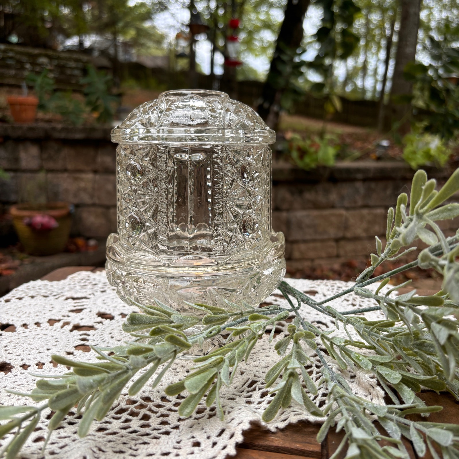 Vintage Fairy Lamp Stars and Bars Candle Holder