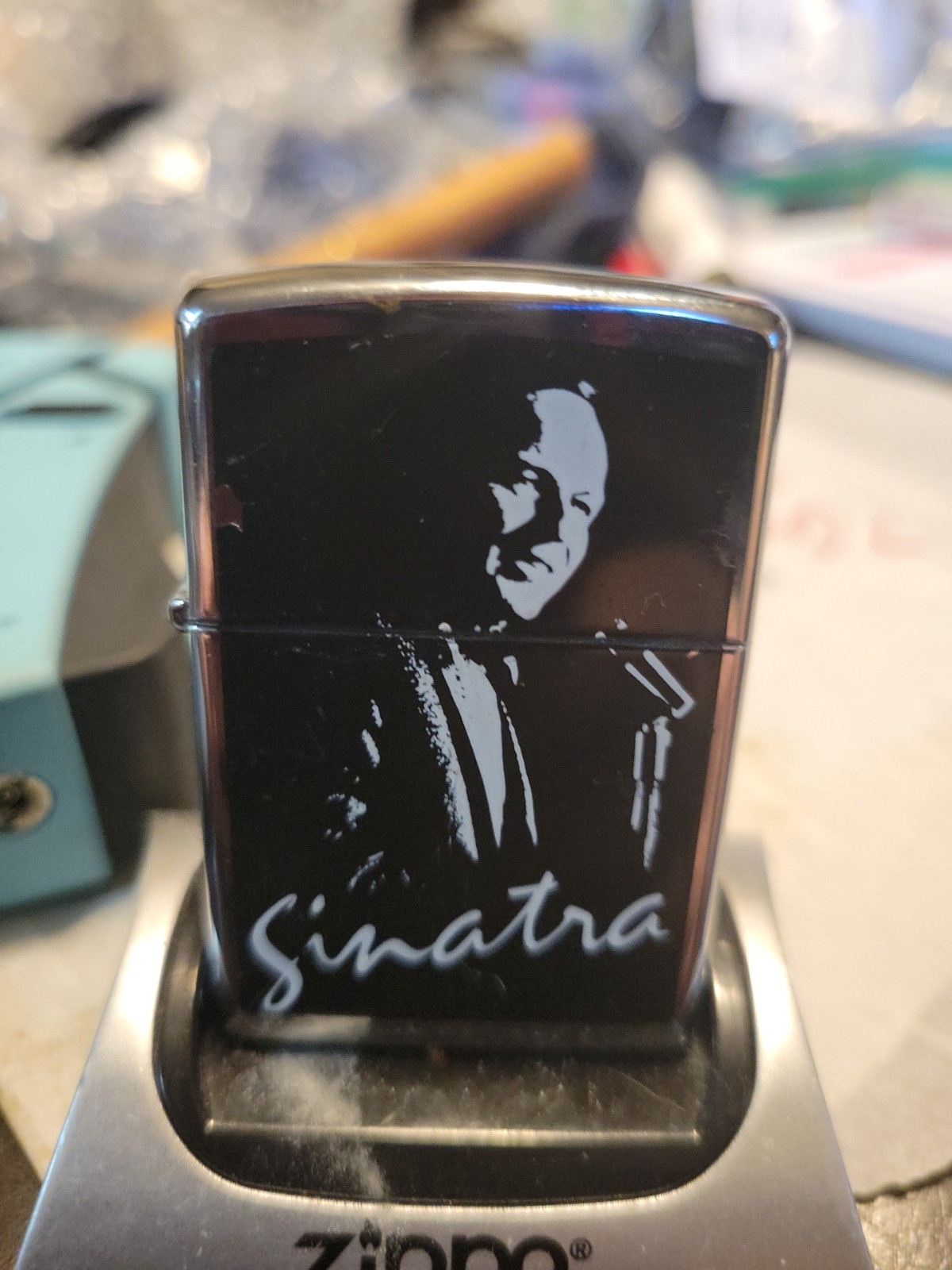 Zippo Lighter - Frank Sinatra - Singing - Ol' Blue Eyes Collection - Rare
