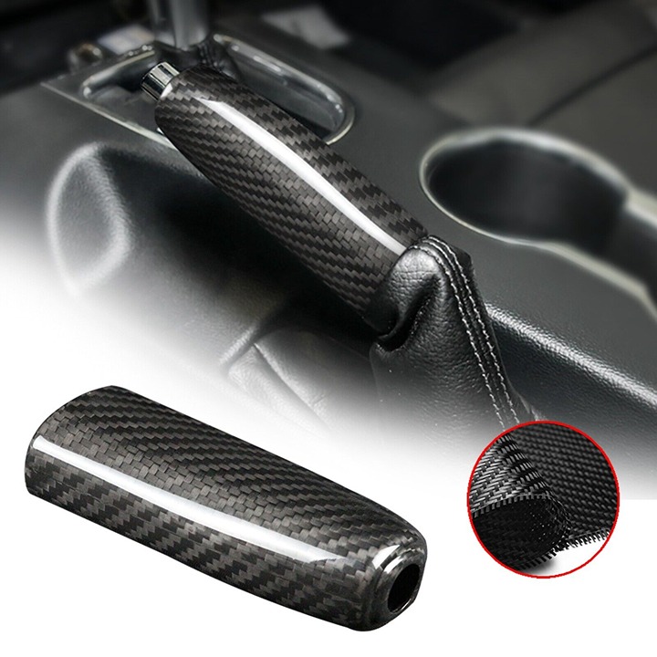 NEW FORD MUSTANG 2015-2022 REAL CARBON FIBER PARKING BRAKE CAR HANDBRAKE COVER