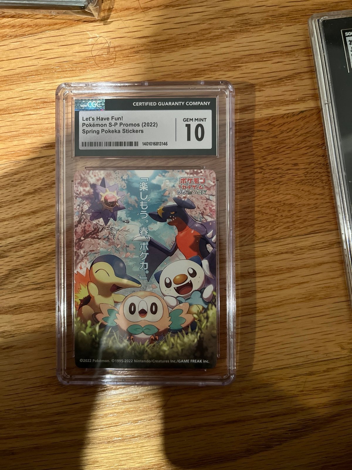 Pokemon CGC 10 MINT LET’s Have Fun Spring Pokeka Sticker Promo S-P 2022 Japanese
