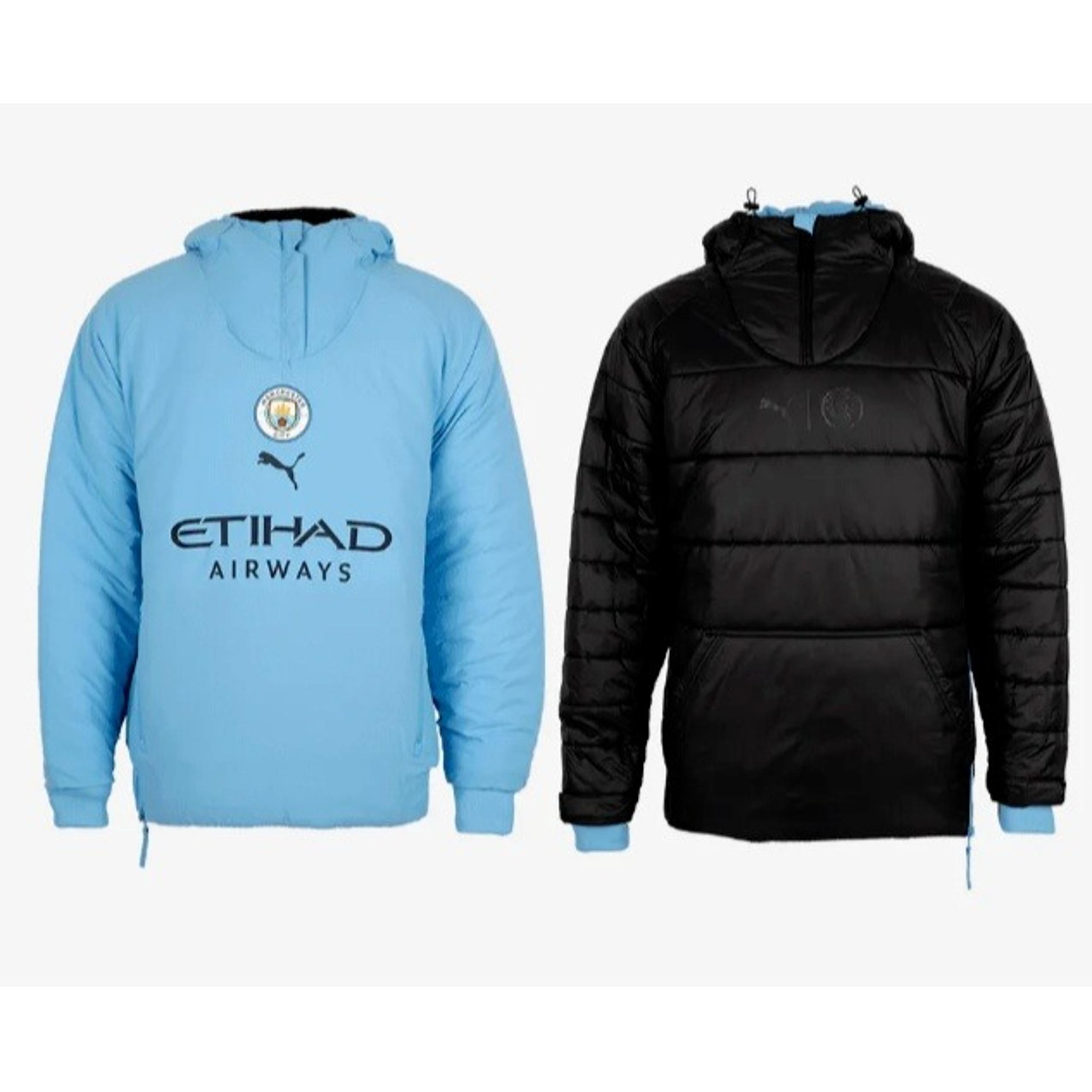Puma Manchester City 1/4 Zip Reversible Padded Jacket Men’s Size M 769463 10