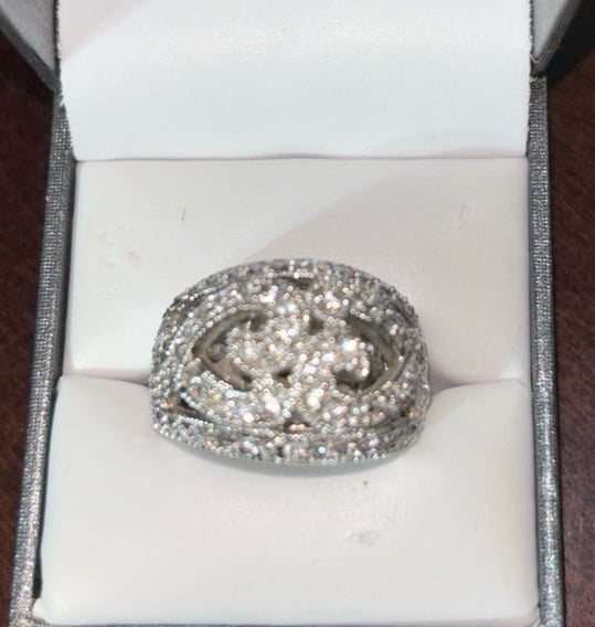 Forever Bride 1/5 cttw religious bridal set ring size 7