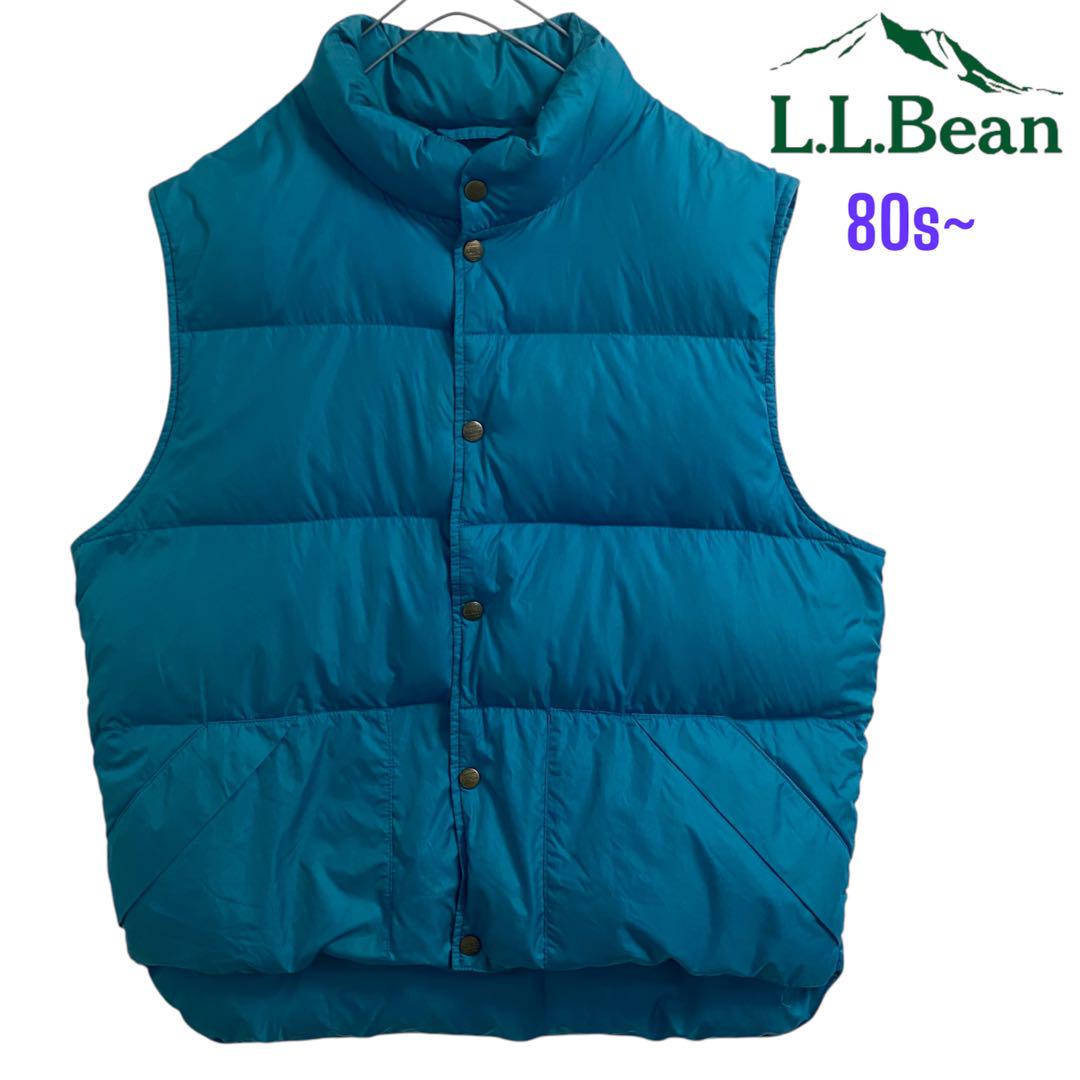 Extremely Rare 80s L.L.Bean Down Vest, Tiffany Blue, Size M~L