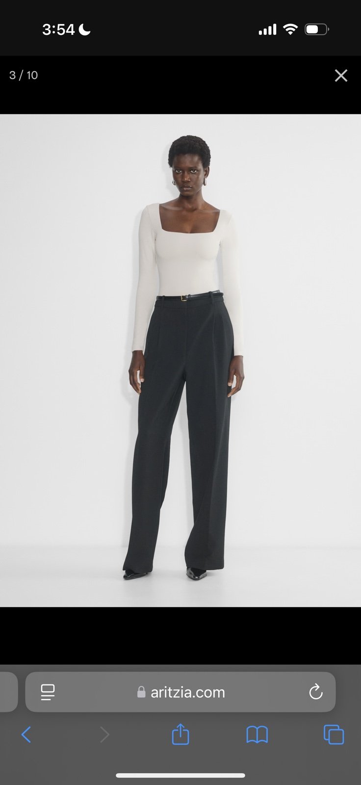 Aritzia Contour Squareneck Longsleeve Bodysuit