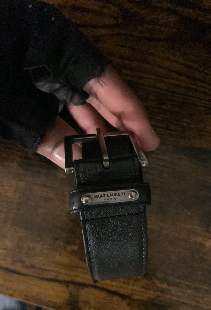 Saint Laurent skinny belt