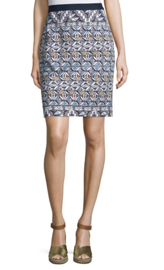 Tory Burch Riviera blue Acoma skirt medium