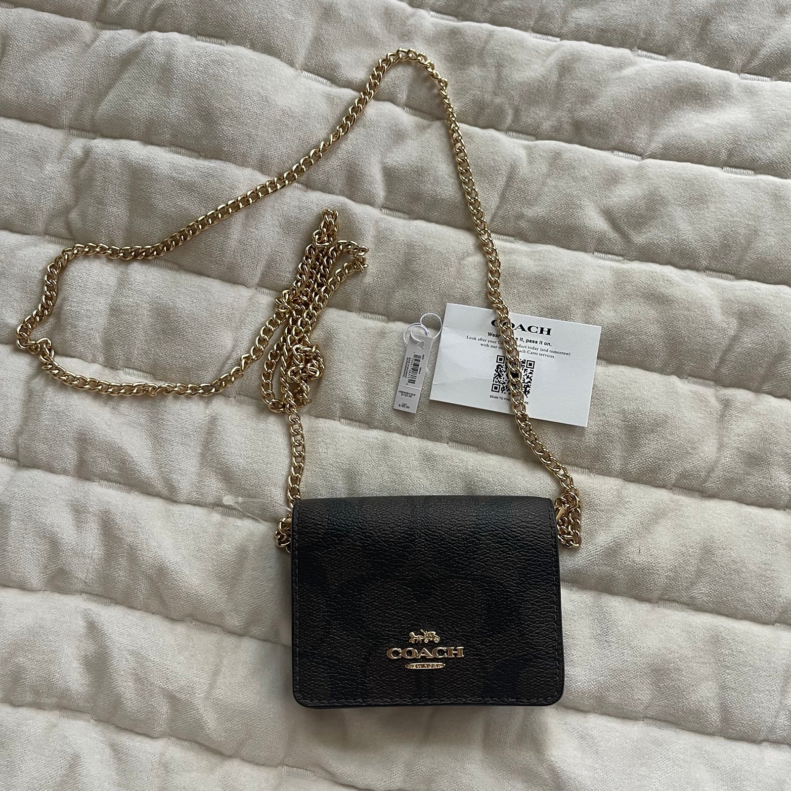 Coach Mini Wallet on chain - new with tags