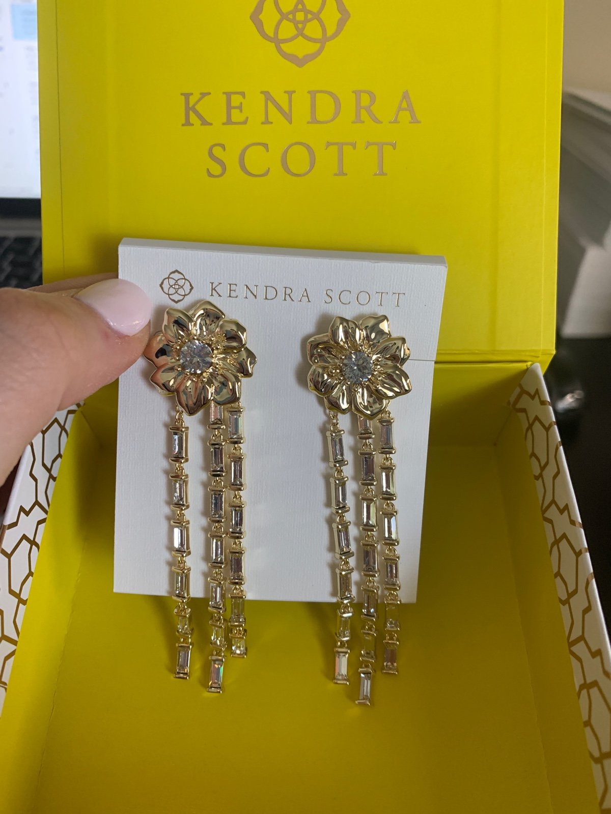 Kendra Scott Cameron Gold Statement Earrings