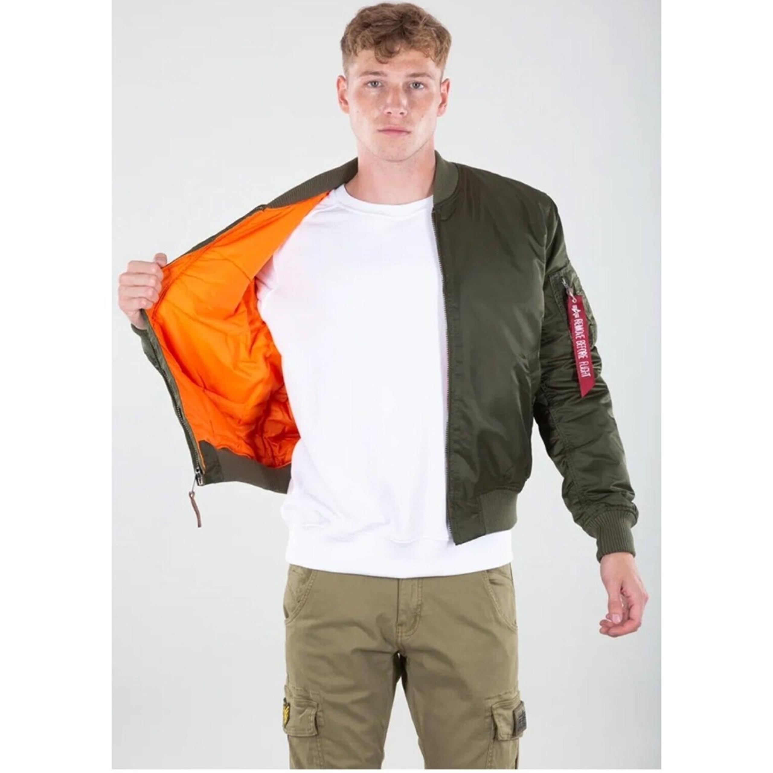 alpha industries ma-1 bomber jacket slim fit Adult S Flight Coat Metallic...
