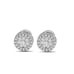 Real Genuine VVS/1 Moissanite Diamond Round Screw Back Cluster Stud Earrings 7mm